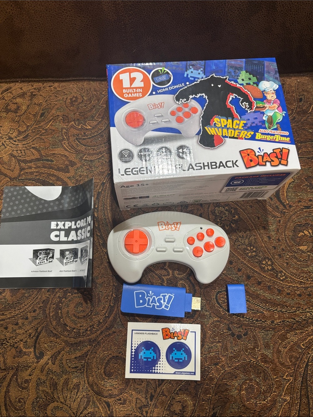 Legend Flashback Retro HDMI Console with White and Orange Controller